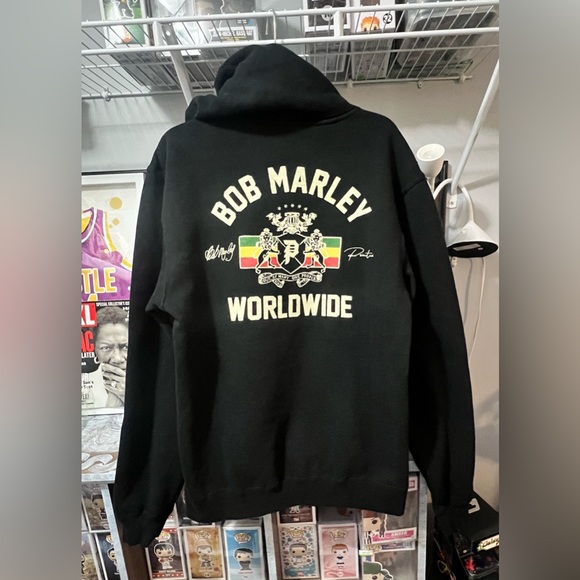 Primitive Bob Marley Rasta Hoodie Collab Streetwear Black Top Medium Mens Gifts - Picture 2 of 6